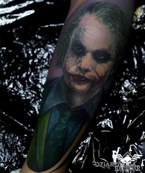 Tatuaż joker Autor Mistrzowie Tattoo Łódź dziarownia pl