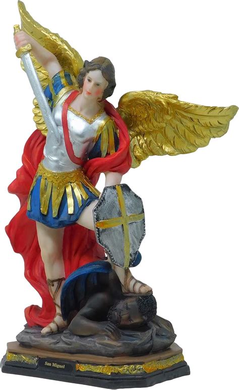 Figura religiosa de Arcángel San Miguel de 12 pulgadas de alto estatua