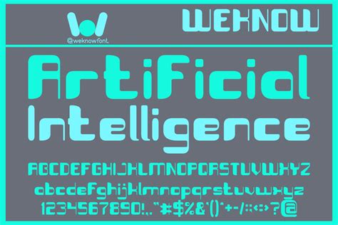 Artificial Intelligence Font Weknow Fontspace