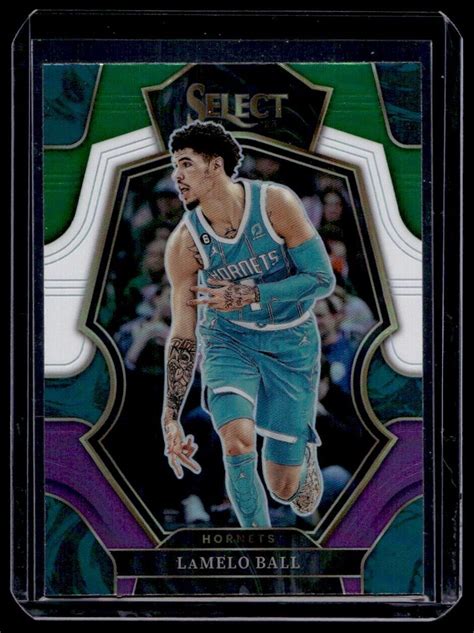 2022 23 Panini Select LaMelo Ball Green White Purple Prizm Premier