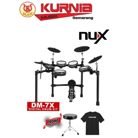 Jual Nux DM 7X DM7X Portable Digital Electric Drum Kit Shopee Indonesia