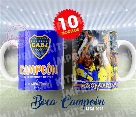 Plantillas Tazas Boca Campe N De La Liga Futbol Sublimar