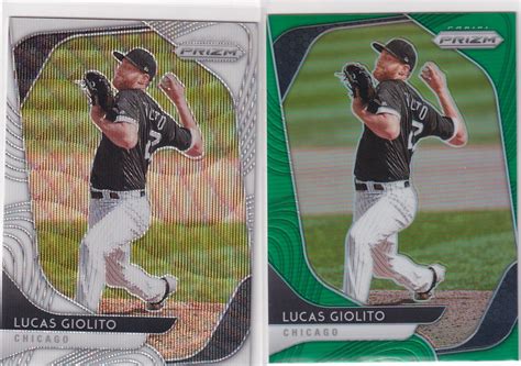 Lot Lucas Giolito Chicago White Sox Prizms Wave Green Prizm