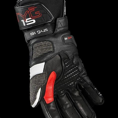 Motorcycle Gloves Furygan Styg 15 Black White Red In Stock ICasque Co Uk