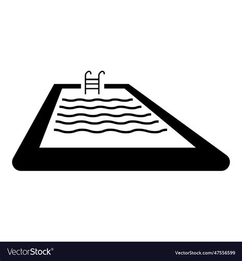 Swimming pool icon silhouette design template Vector Image