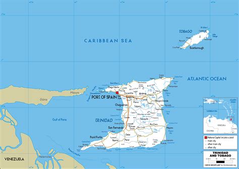Trinidad and Tobago Map (Road) - Worldometer
