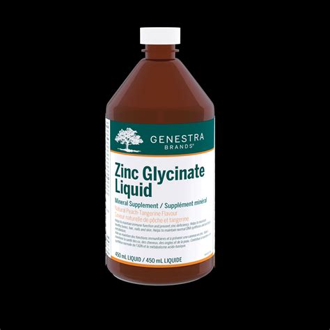 Zinc Glycinate Liquid 450ml Genestra Bodycrafters