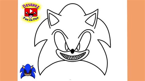 Cum DESENEZ Pe SONIC EXE Desen Usor De Desenat Si Colorat Pt Prescolar