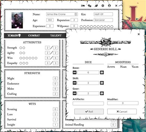 Manual Roll Cosmetic Bug Issue 215 Fvtt Fria Ligan Forbidden Lands