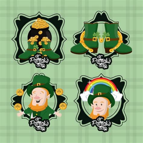 Premium Vector Saint Patricks Day Card Set