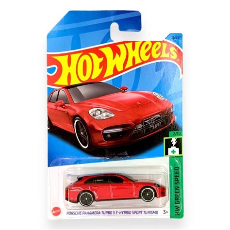 Miniatura Carro Hot Wheels Porsche Panamera Turbo S E Hybrid Sport Turismo HW GREEN SPEED