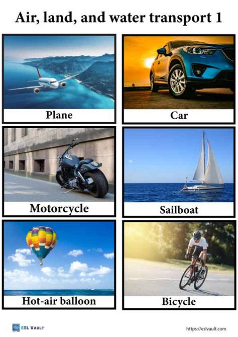 42 Free Printable Land Air And Water Transport Pictures Esl Vault