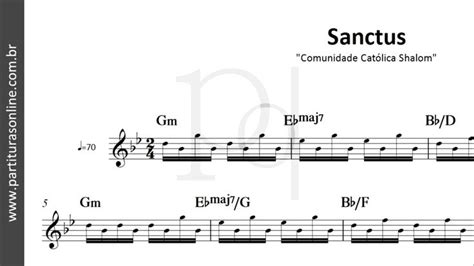 Sanctus Comunidade Cat Lica Shalom Partitura Partituras Compras