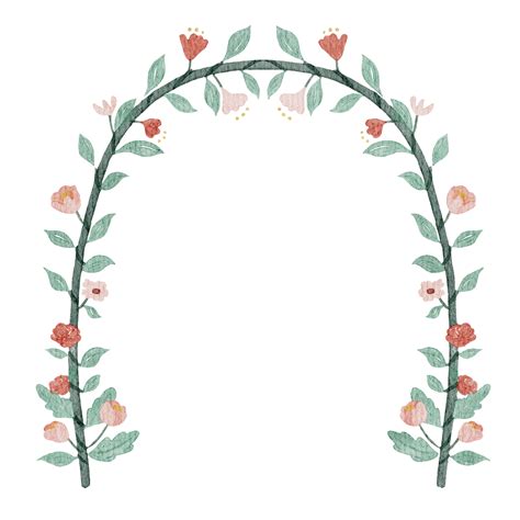 Flower Arch Watercolor Png