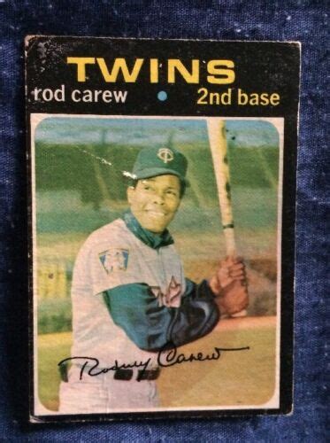 Vintage 1971 Topps Rod Carew Baseball Card 210 Minnesota Twins Low