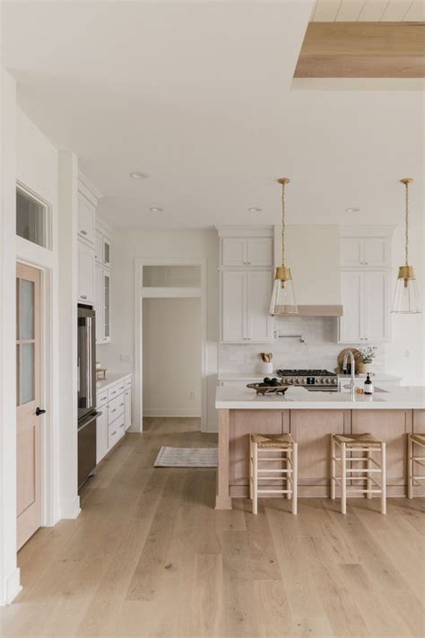 OAKSTONE HOMES White Kitchen Wood Floors Home Beach House Kitchens