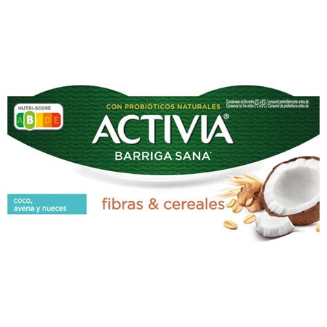 ACTIVIA Bífidus con fibras y cereales coco avena y nueces de Danone