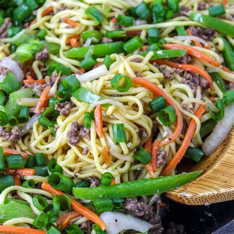 Ground Beef Chow Mein