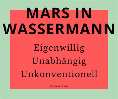 Mars In Wassermann Astrogramm