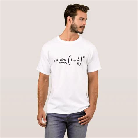 Eulers Number Equation Cool Mathematical T Shirt Zazzle