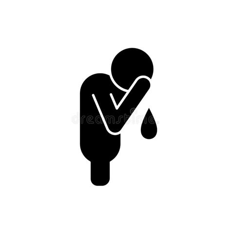 Crying Human Eye Glyph Icon Stock Vector Illustration Of Pictogram