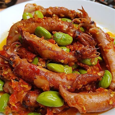 Resep Cara Memasak Cumi Asin Balado Pete Enak Dan Sederhana Resep