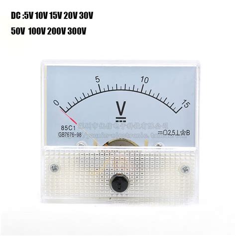 Dcac 5v 300v Analog Volt Voltage Needle Panel Meter Voltmeter Gauge 85c1 New Ebay