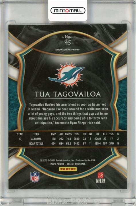 Mint Panini Select Concourse Rc Tua Tagovailoa