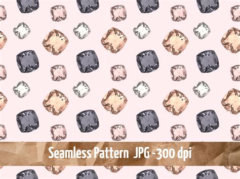 Precious Diamonds Seamless Pattern Graphic by jallydesignCreative