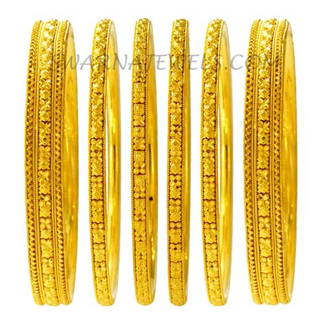 Gold Bangles Set Of 6 Wgbb1992