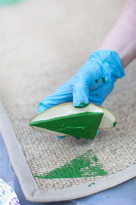 How To Make A Potato Stamped Rug Hgtv