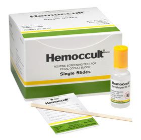 Hemoccult Single Slides Colorectal Cancer Screening Fecal Occult Blood