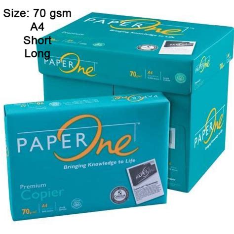 1 Ream Paper One Bond Paper Substance 20 70gsm Size Long Short A4