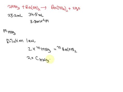 Solved The Molarity Of An Aqueous Solution Of Nitric Acid Hno3 Is Determined By Titration