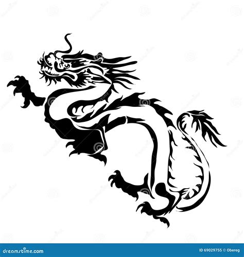 Outline Dragon Vector Image. Stock Vector - Illustration of design, ancient: 69029755