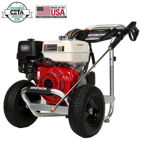 SIMPSON Aluminum 4000-PSI 3.5-GPM Cold Water Gas Pressure Washer with ...