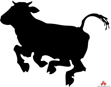 Jumping Cow Silhouette Clipart Free Clipart Design Download Clipart