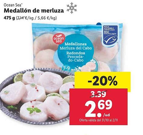 Oferta Ocean Sea Medallón De Merluza en LIDL CatalogosOfertas es