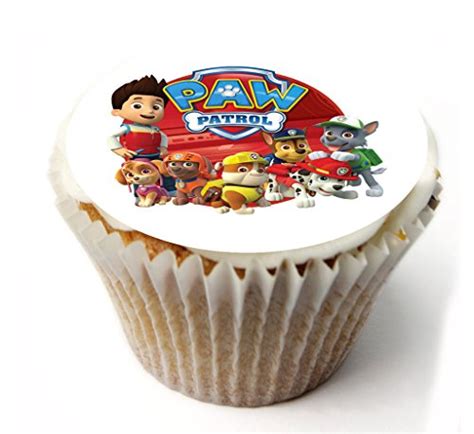 Buy Paw Patrol 20 X Pre Cut Fairy Cake Cupcake Edible Topper Decorations Printed On Premium