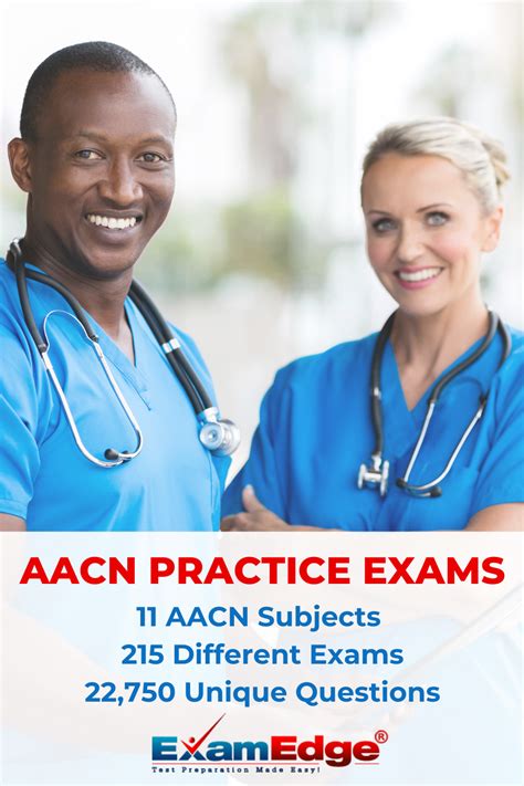 Two Doctors Standing Next To Each Other With The Words Aacn Practice Exam