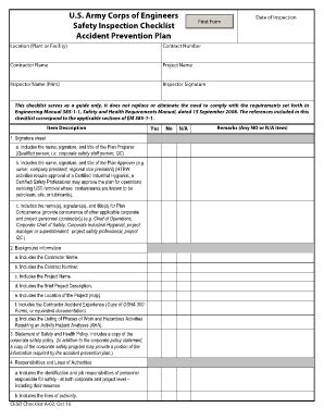 Accident Prevention Plan Template | TUTORE.ORG - Master of Documents