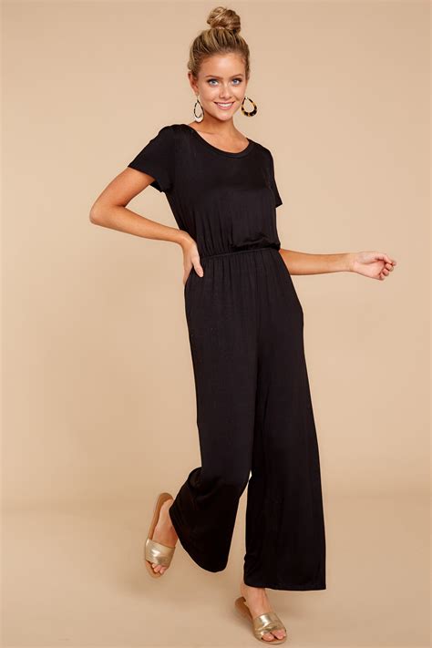 Pretty Black Jumpsuit Casual Jumpsuit Playsuit Red Dress