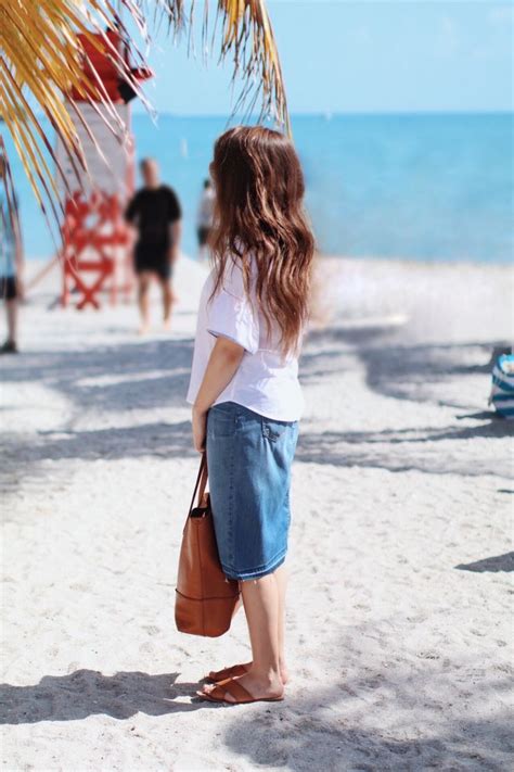 Simple Tee Midi Denim Modest Skirts Cute Skirts Cruise Outfits