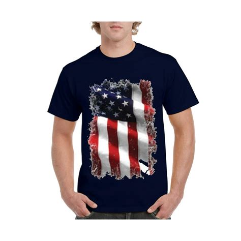 Iwpf Mens American Flag 4th Of July Short Sleeve T Shirt Walmart