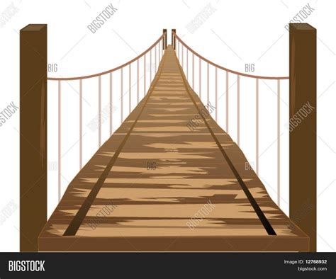 Wooden Bridge - Vector & Photo (Free Trial) | Bigstock