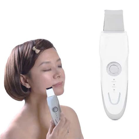 Face Skin Care Ultrasonic Ion Skin Scrubber Rechargeable Dermabrasion Facial Cleanser Whitening