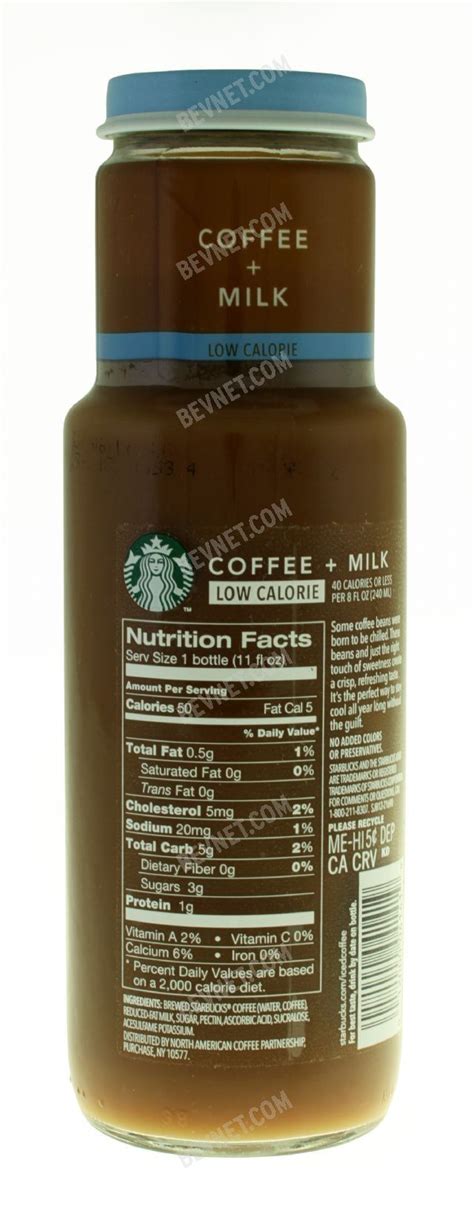 Nutrition Starbucks Bottled Drinks