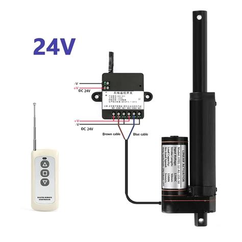 24v Linear Actuator With Remote Controller Electric Dc Motor Metal Gear Electr Linear 50mm 100mm