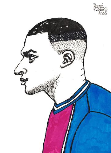 Kylian Mbappe By Pascal Kirchmair | Famous People Cartoon | TOONPOOL