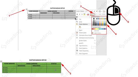 Cara Memberi Warna Pada Tabel Di Ms Word Agar Menarik